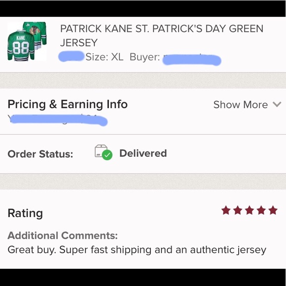 ☘️Patrick Kane Special St. Patrick’s Day Jersey - Picture 4 of 4